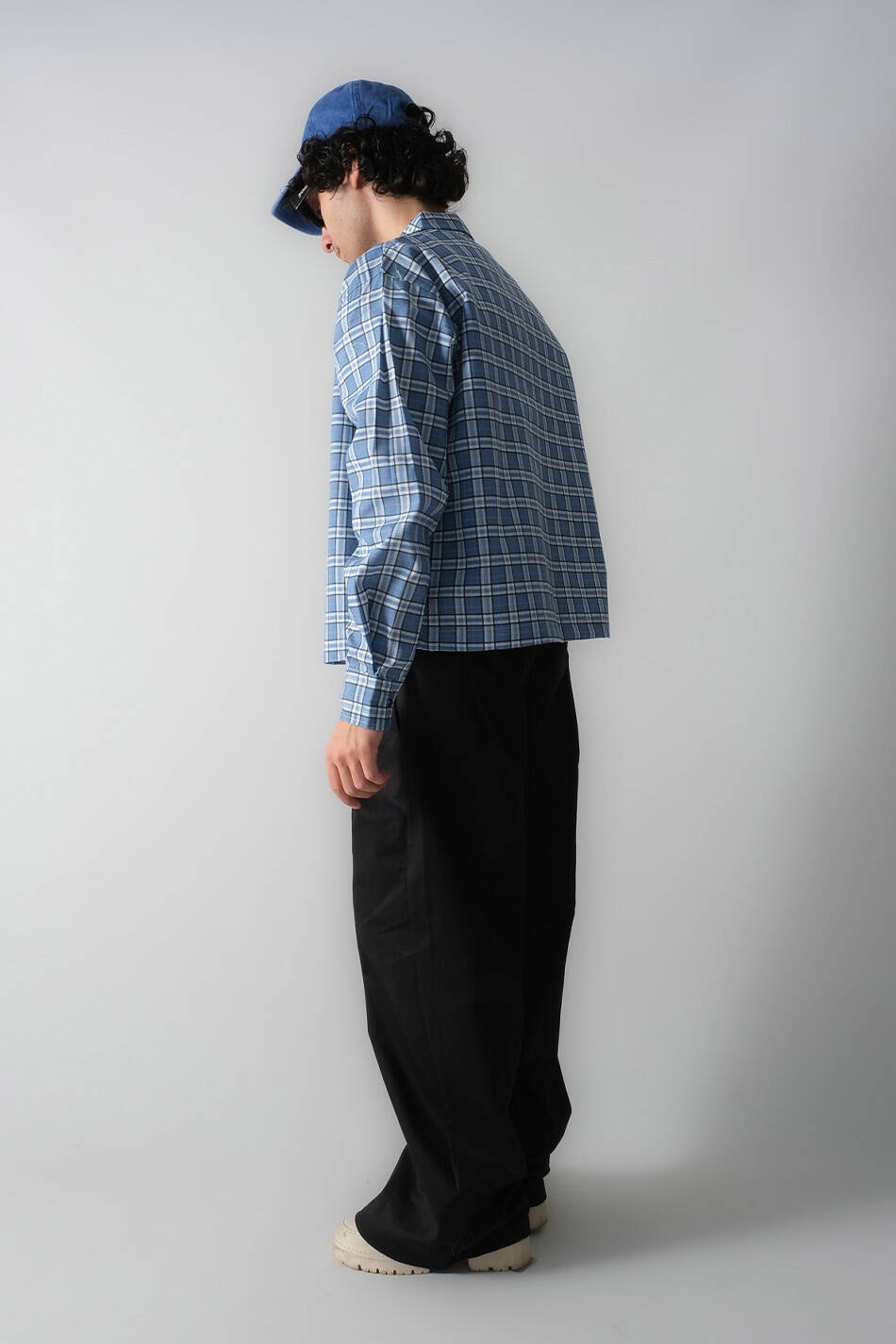 Mavi Ekoseli Oversize Gömlek · 14