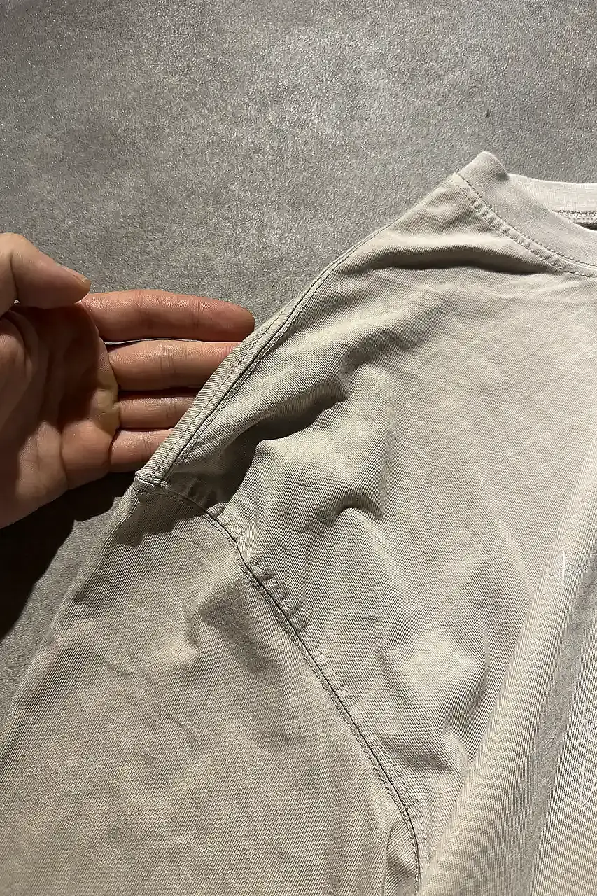 Midnight Verse Graphite Taş Rengi Ortadan Dikişli Oversize Tişört - 3