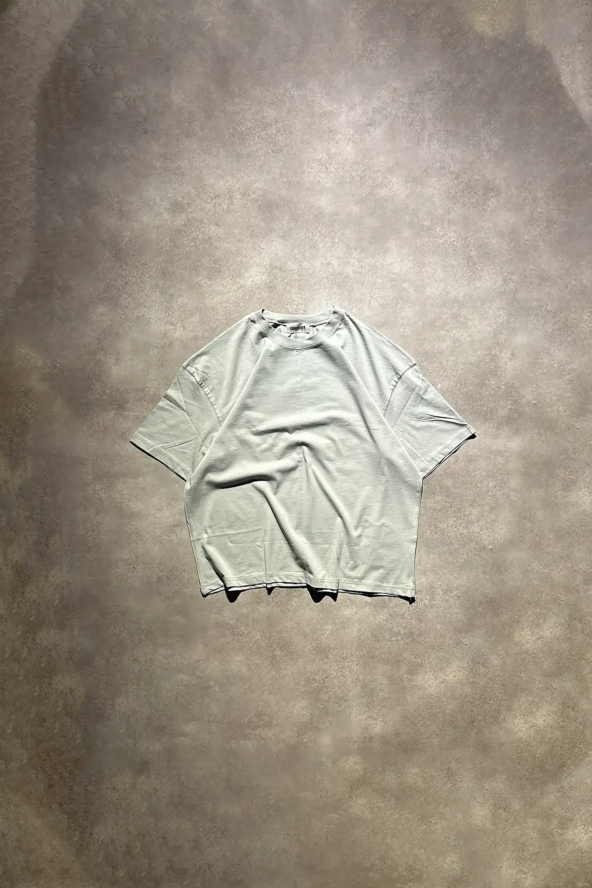 Nudes Ghost Sage Ortadan Dikişli Oversize Gri Tişört - 3