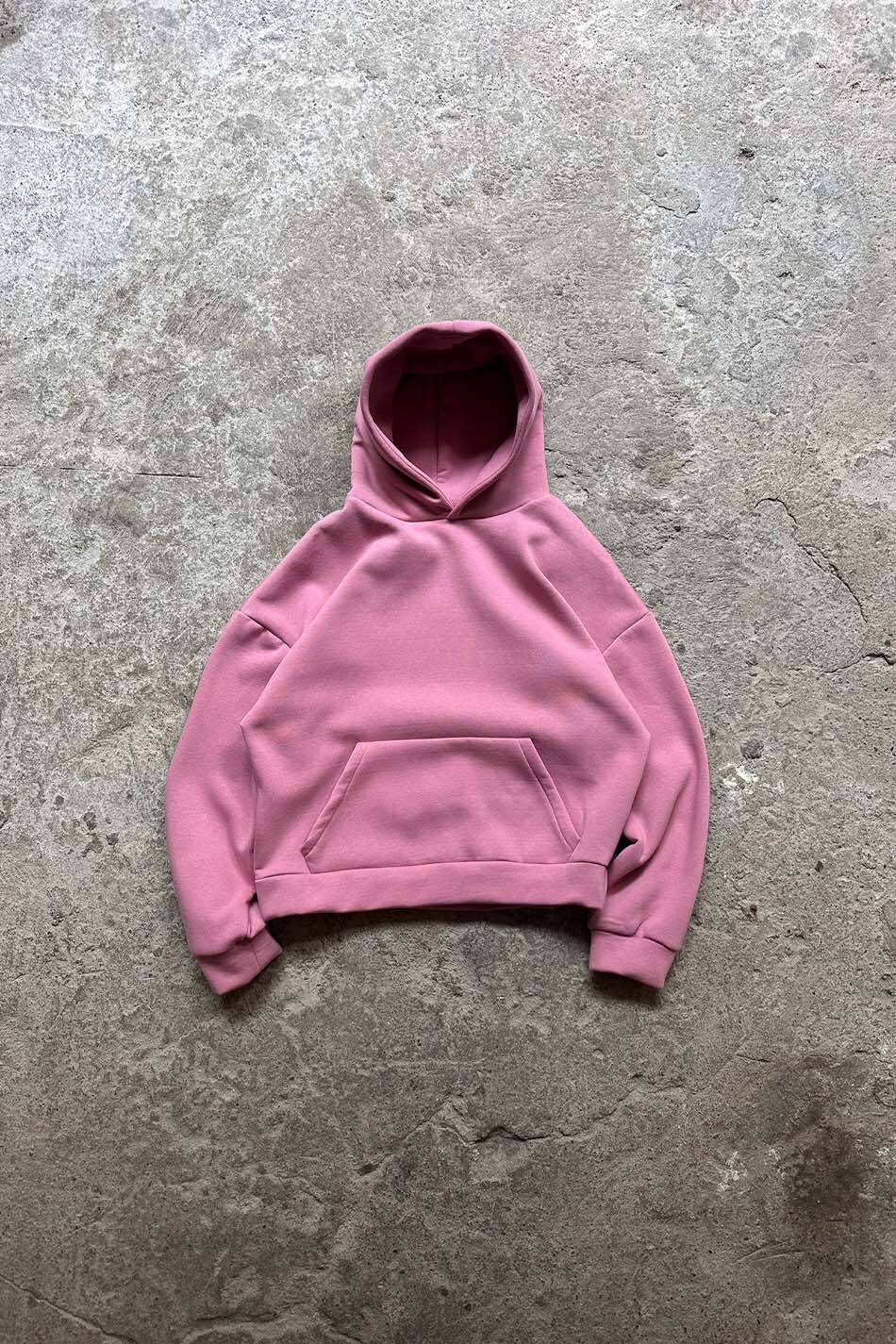 Pembe Oversize Boxy Fit Hoodie - 1