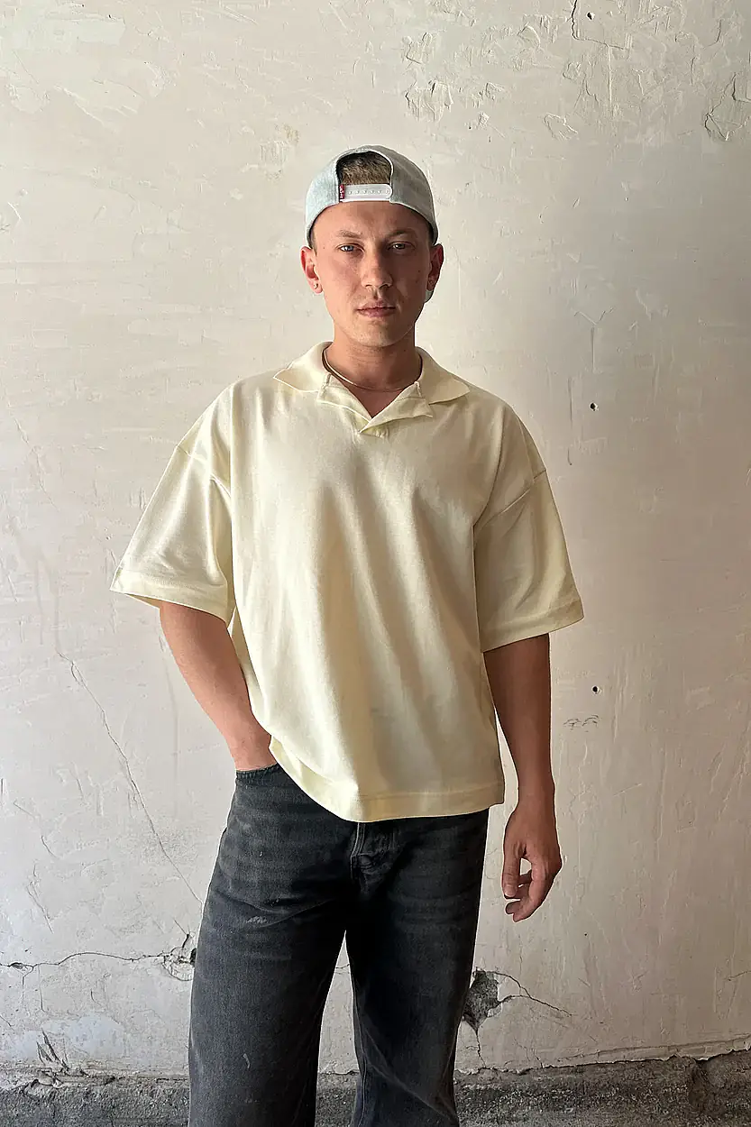Polo Yaka Boxy Fit Crop Tişört · 10
