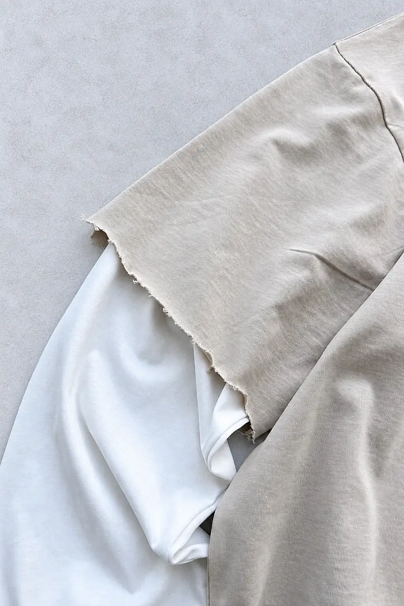 QURBH Yırtık Kol + Yırtık Etek Layered Long Sleeve R1 - 4