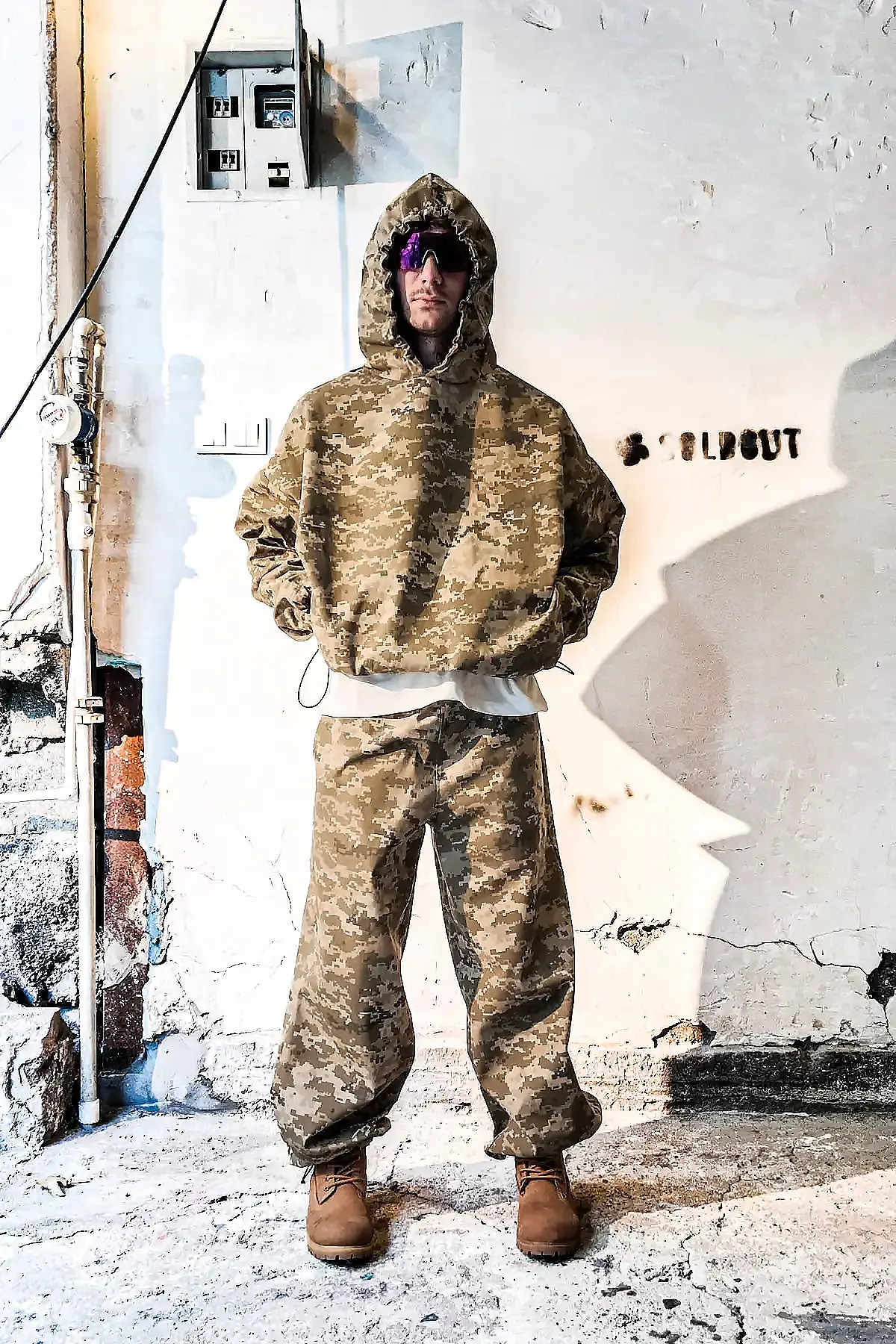 Ripstop Kamuflaj KHAFI Hoodie + DEHM Jogger - 4