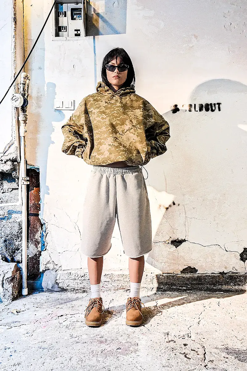 Ripstop Kamuflaj KHAFI Hoodie + GHURB Kargo Pantolon - 2
