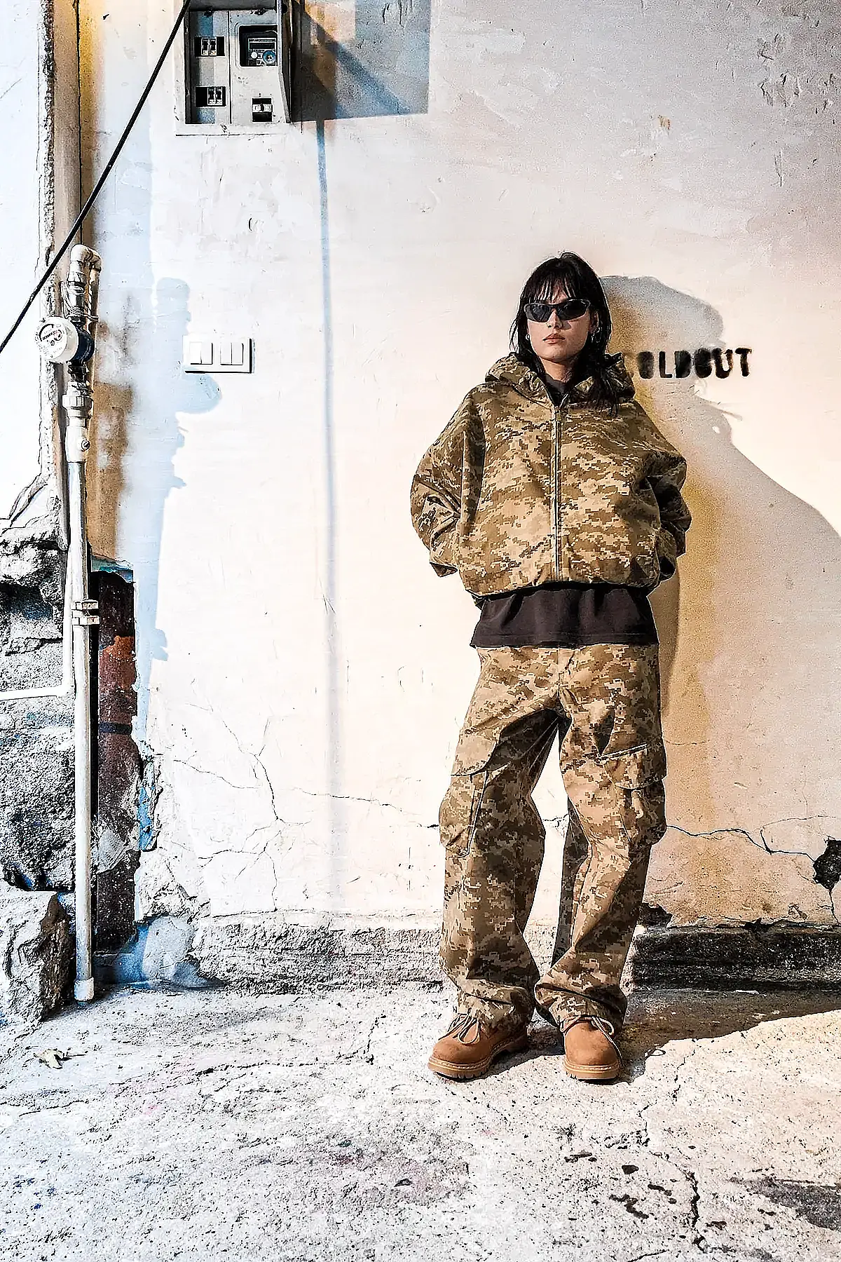 Ripstop Kamuflaj KHAFI Zip Hoodie + GHURB Kargo Pantolon (1)