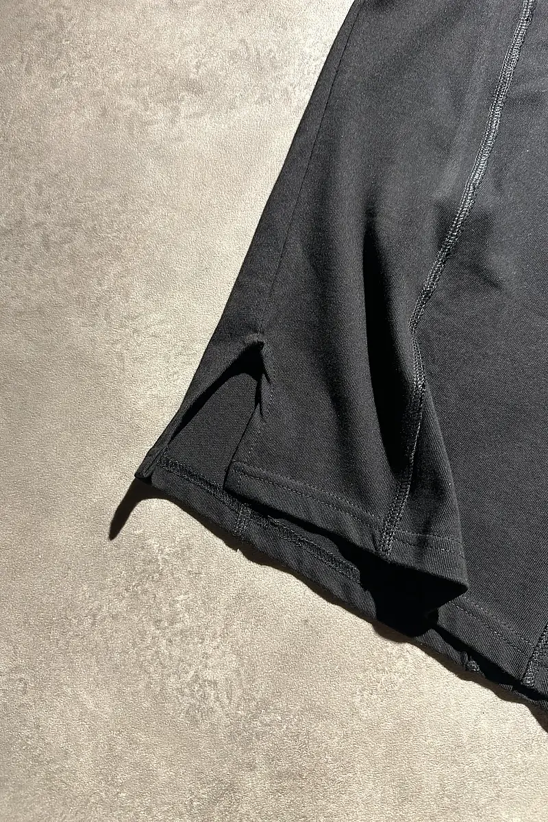 Shinjite Dikişli Siyah Oversize Tişört - 5