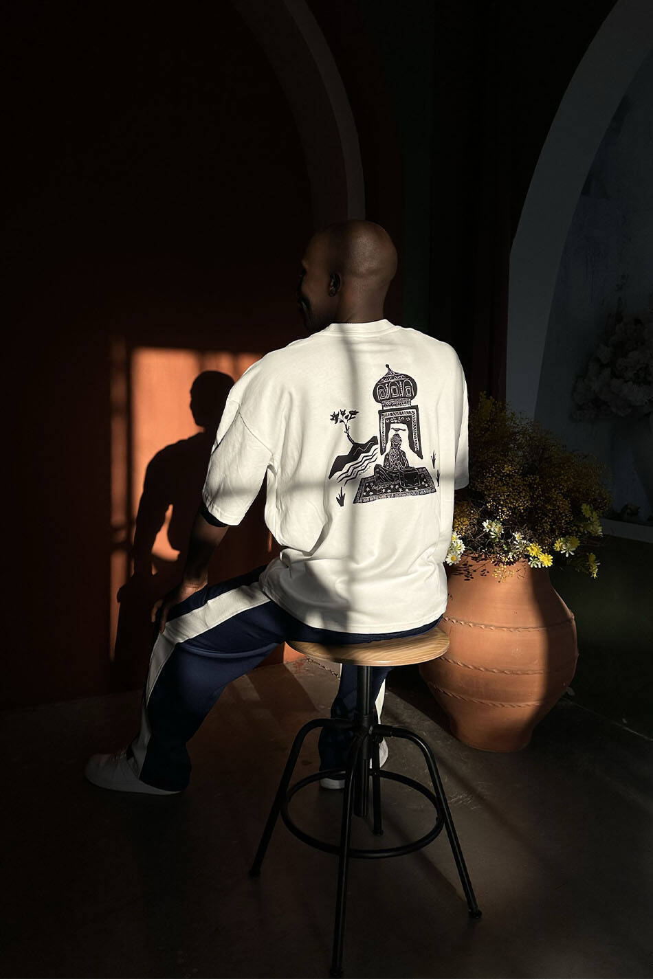 Silence Baskılı Oversize Tişört - 7