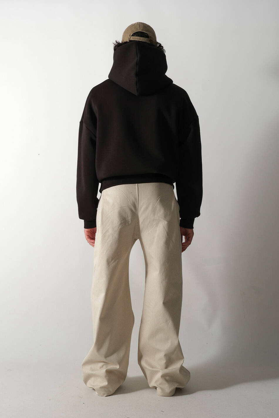 Siyah Oversize Boxy Fit Hoodie - 5