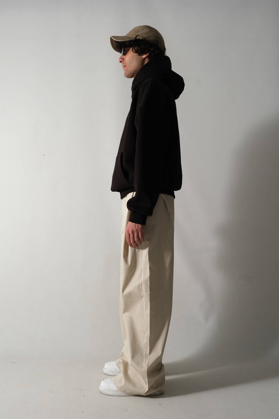 Siyah Oversize Boxy Fit Hoodie (1)