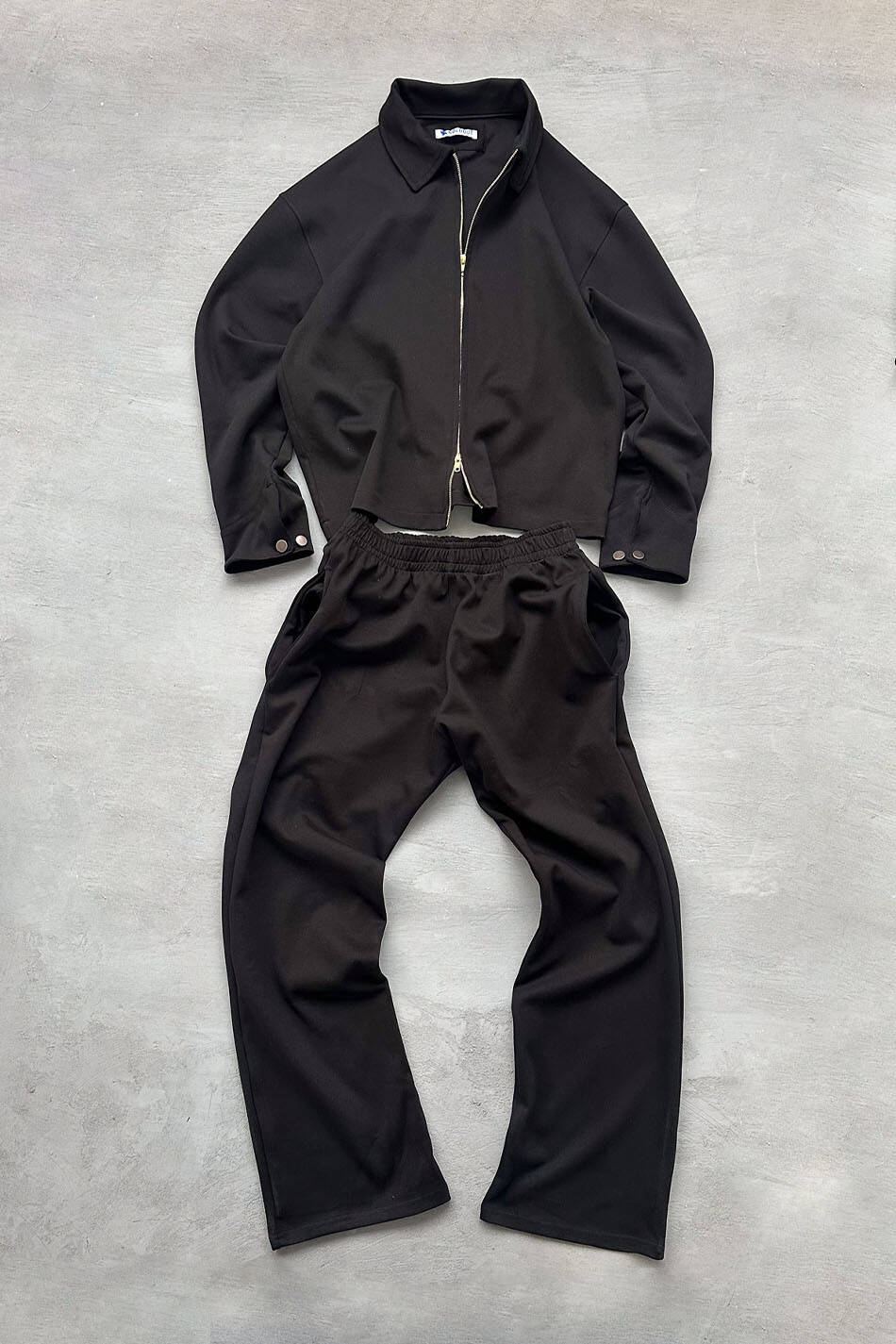 Siyah Double Face Boxy Fit Ceket · 9