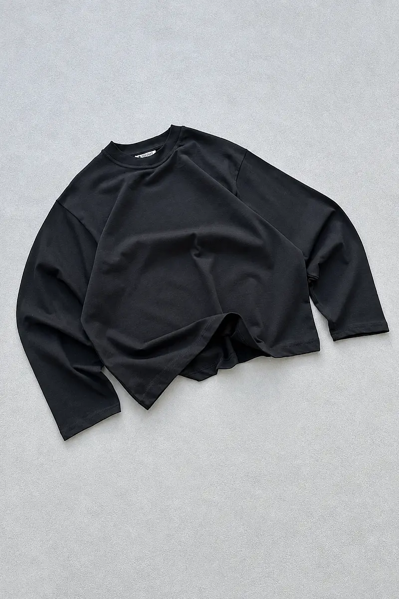 QURBH Siyah Long Sleeve Tee - 3