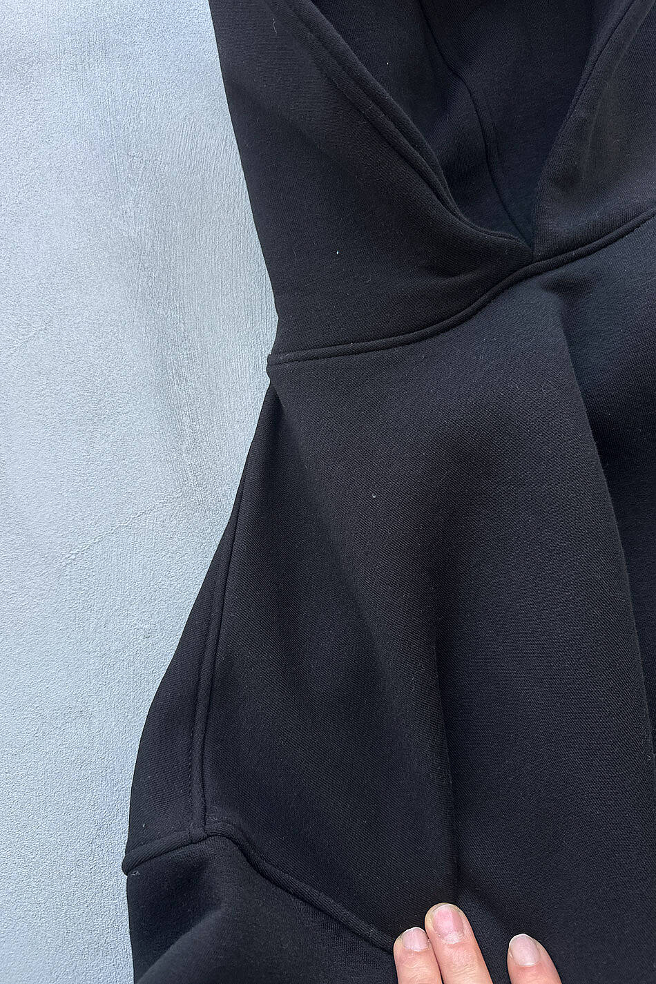 Siyah Oversize Boxy Fit Hoodie · 5