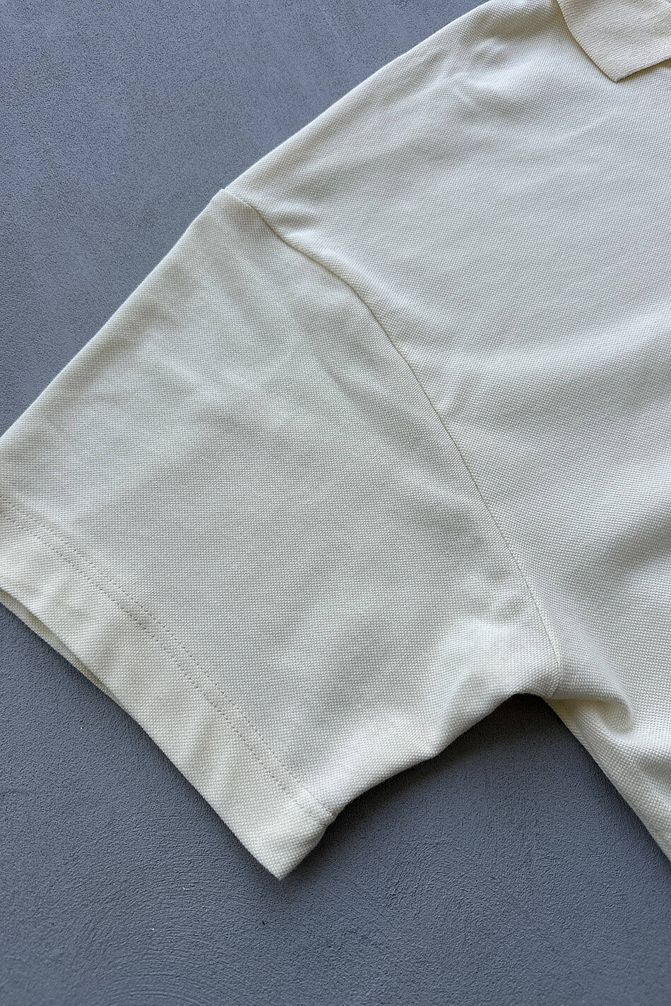 Soldout Clothing Polo Yaka Boxy Fit Crop Bej Tişört - 5
