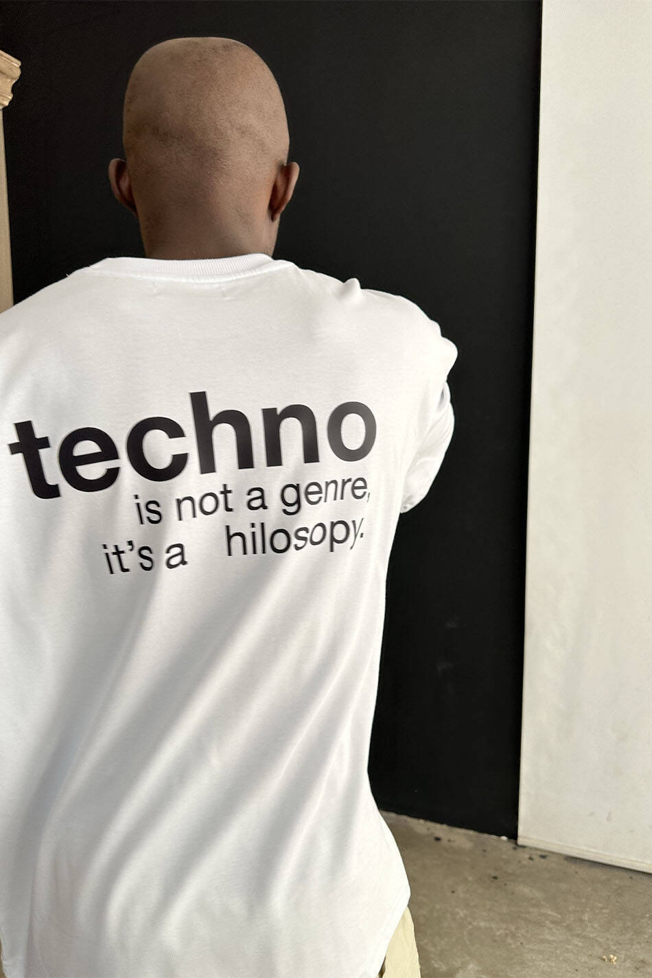 Techno Genre Baskılı Oversize Tişört · 7