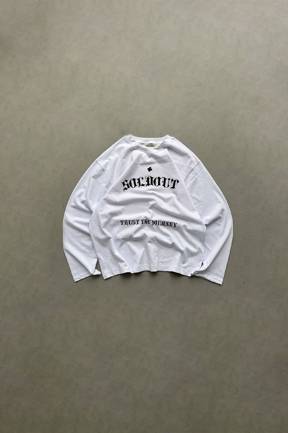 Trust The Journey Beyaz Long Sleeve Tee - 2