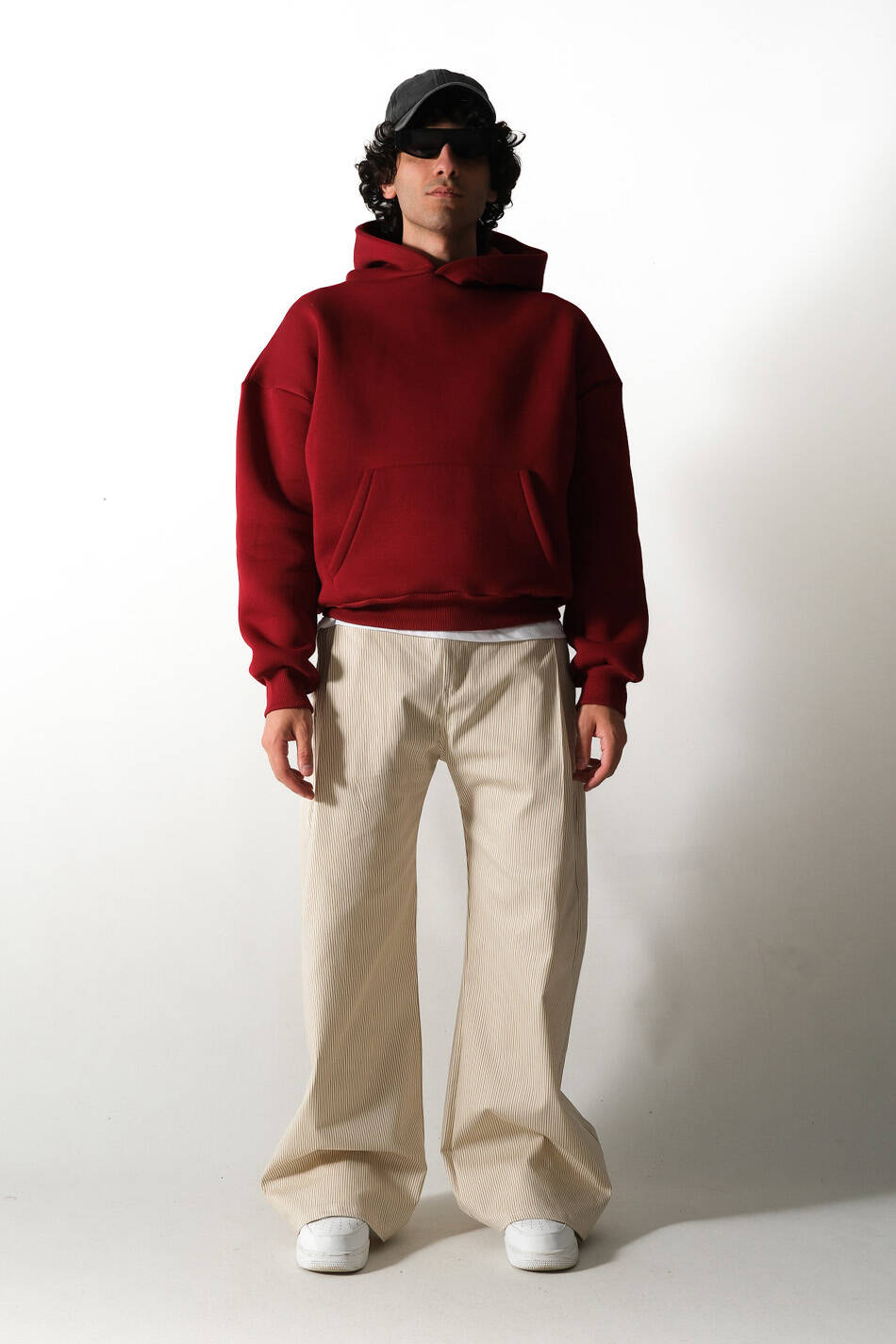Vişne Çürüğü Oversize Boxy Fit Hoodie (1)