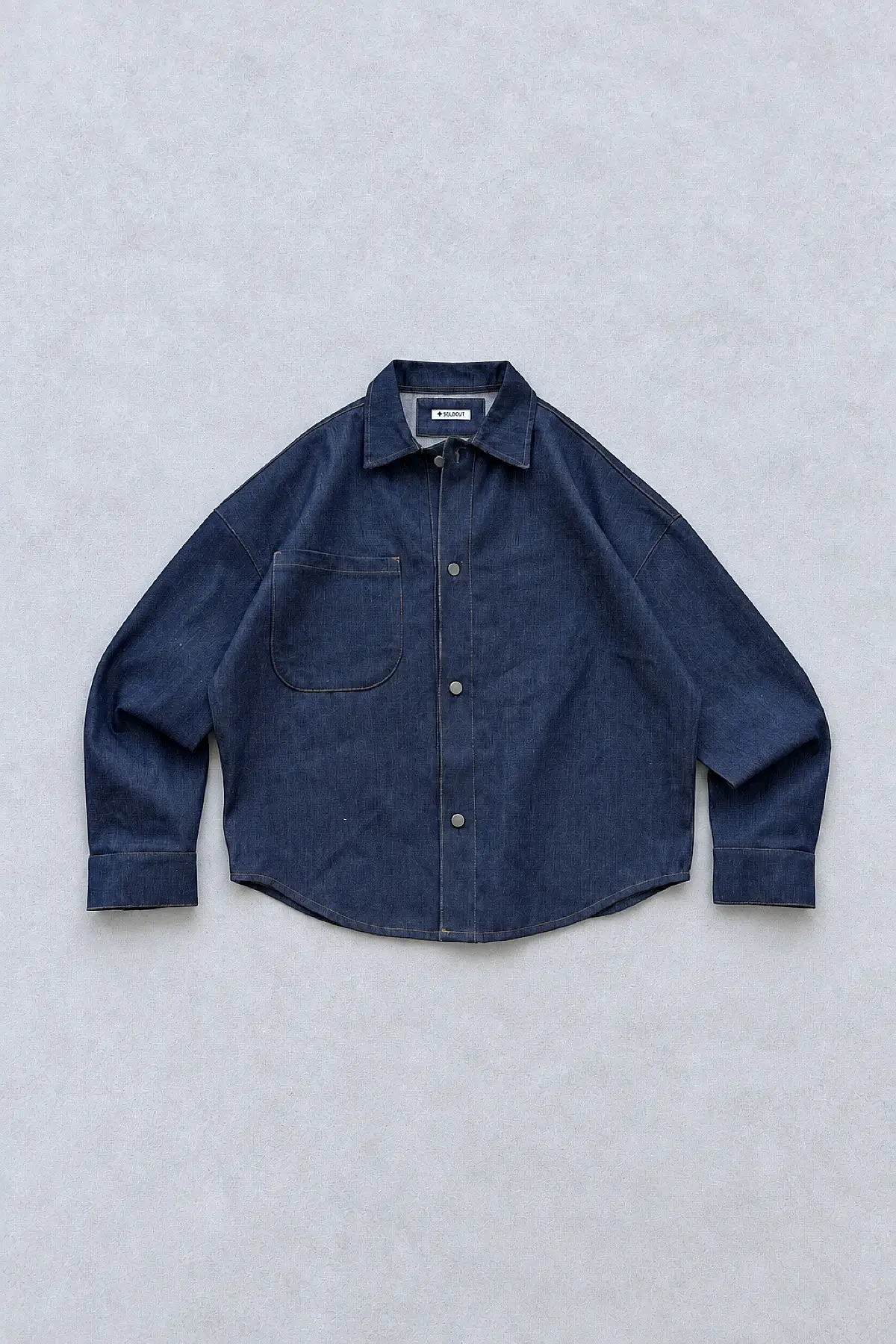 WEJD Gizli Silüet Extra Oversize Heavyweight Denim Gömlek - 3