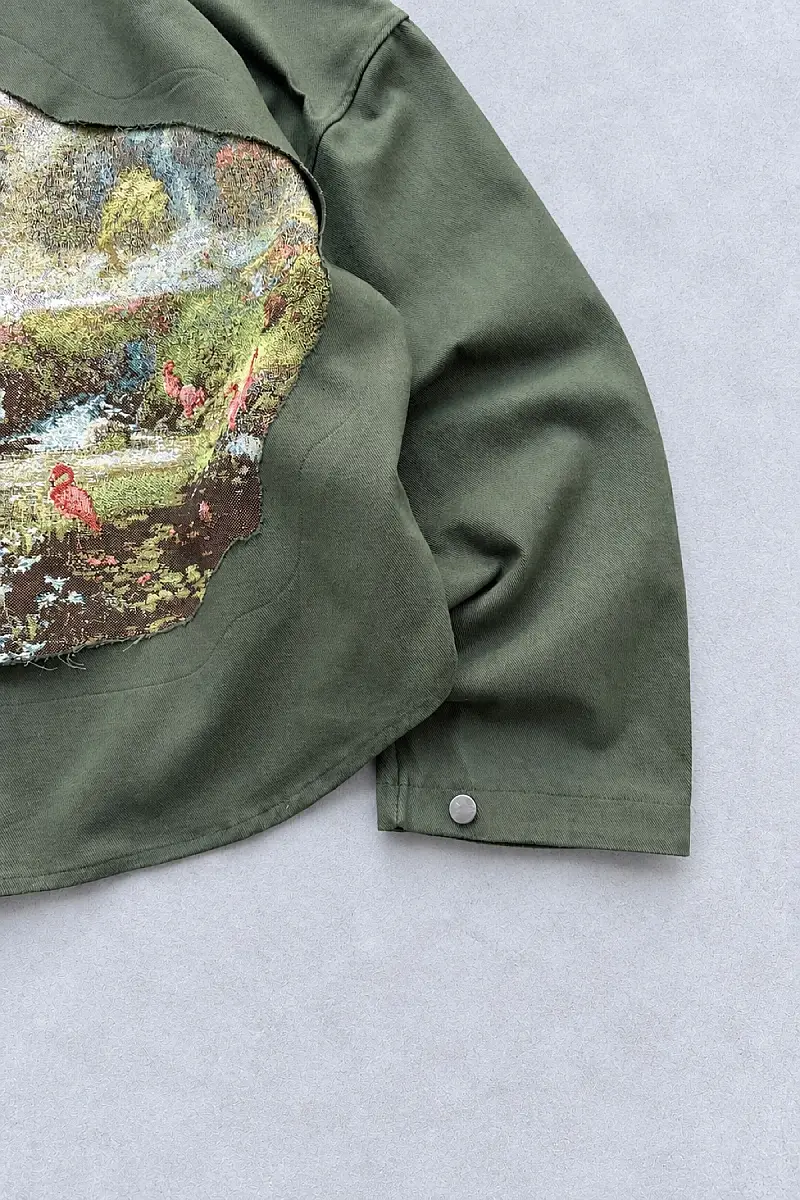 WEJD Gizli Silüet Extra Oversize Heavyweight Haki Gömlek - 5