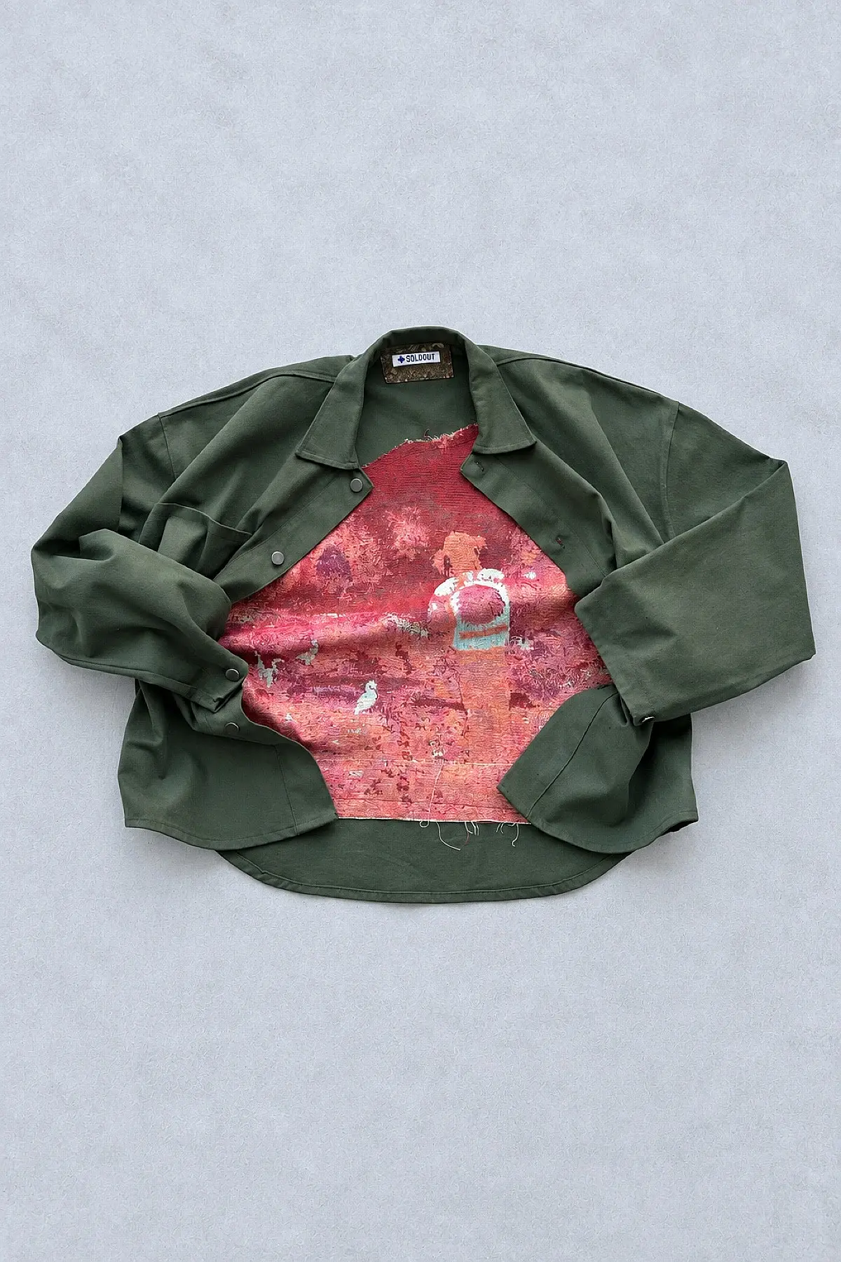 WEJD Gizli Silüet Extra Oversize Heavyweight Haki Gömlek - 8