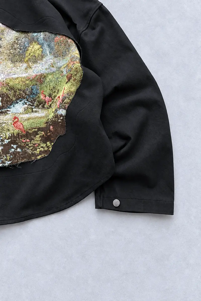 WEJD Gizli Silüet Extra Oversize Heavyweight Siyah Gömlek - 5