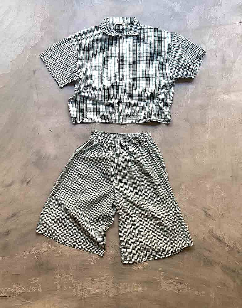 Yeşil Desenli Unisex  Takım